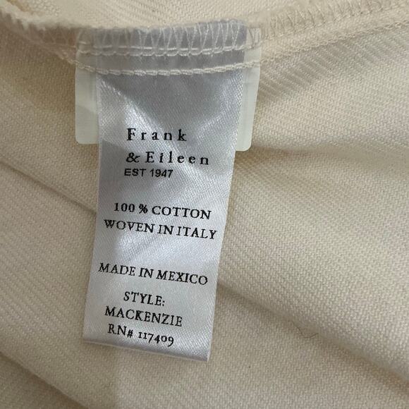 Frank & Eileen Mackenzie Italian Flannel Oversized Shirt Winter White One Size - Picture 12 of 13